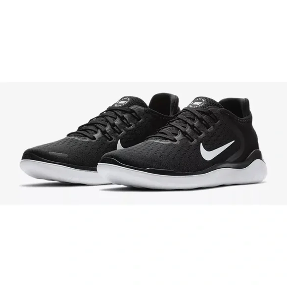 Nike Women’s Free RN 2018 Running Shoe, Black/White Fitness Shoes. Size:8 - Picture 6 of 6